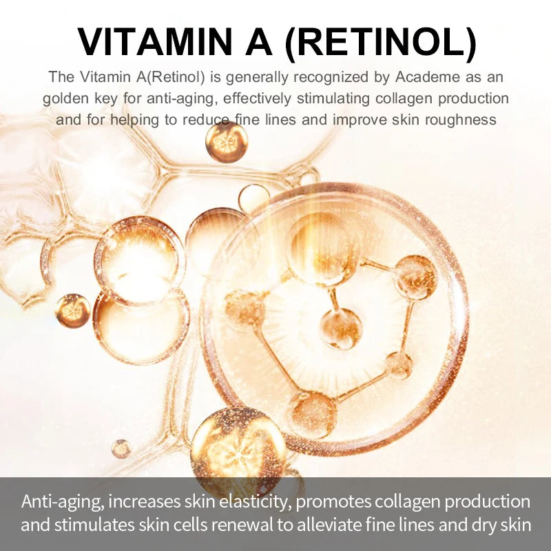 Retinol Face Cream And Eye Serum 2 PCS/Set Firming Lifting Anti-Aging Reduce Wrinkle Fine Lines Facial Skin Care