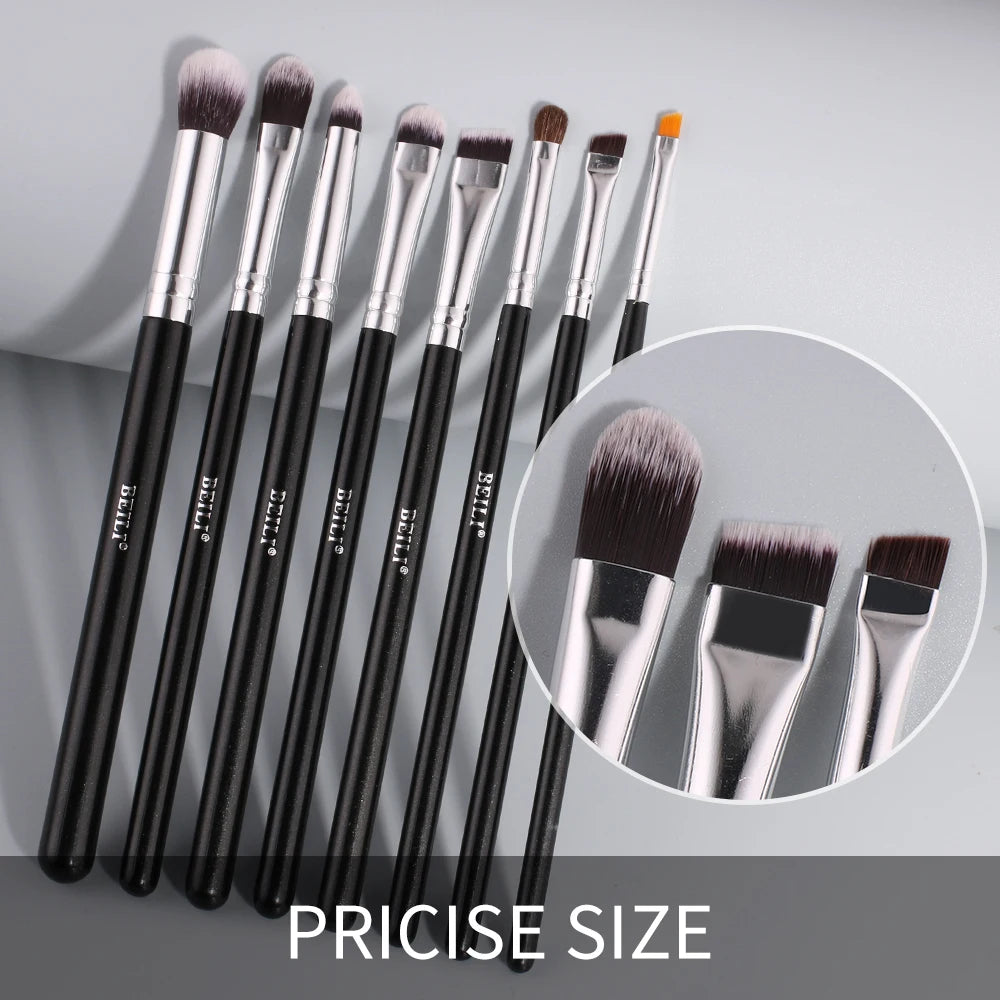 BEILI Black 10-19Pcs Makeup Brushes Natural Synthetic Hair Eyeshadow Blending Eyeliner Makeup Brush Set