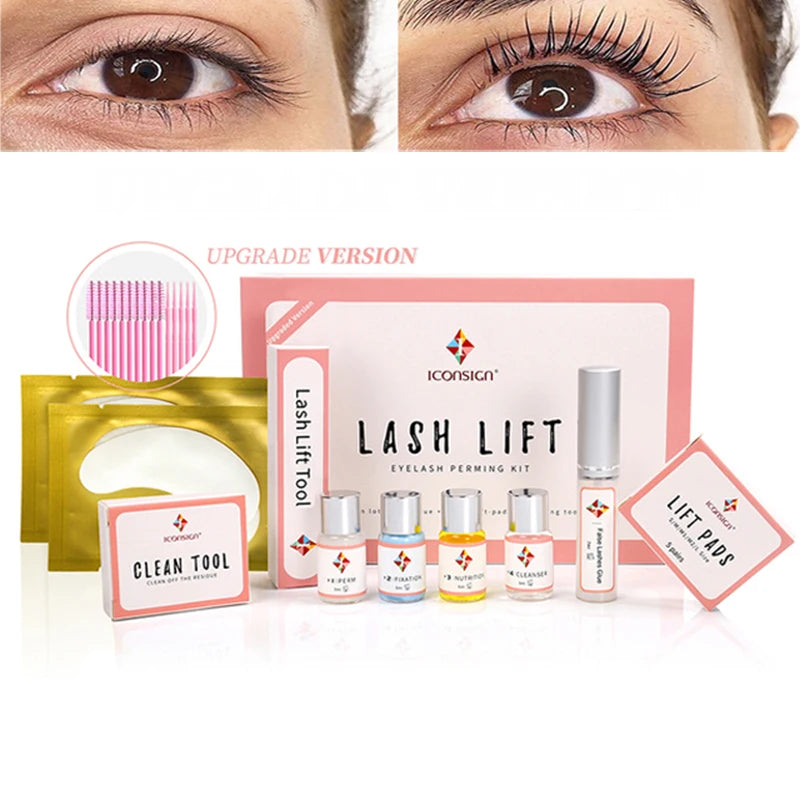 ICONSIGN Upgrade Version Lash Lift Kit Lifting Eyelashes Lasting 6-8 Weeks Calia Perm Eyelash Enhancer Makeup Tools