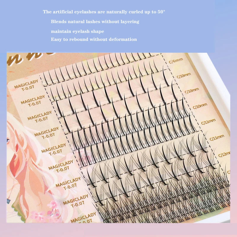 Anlinnet 3D A/M Shape Individual Eyelash Extension  Individual Fairy Angel Eye Lash Extensioin False Mink Lash Make Up